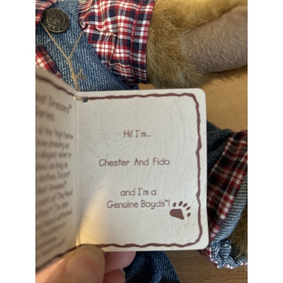 RARE Boyds Bears Chester and Fido 12" Best Dressed Series NWT Farmer Holiday - Picture 15 of 16